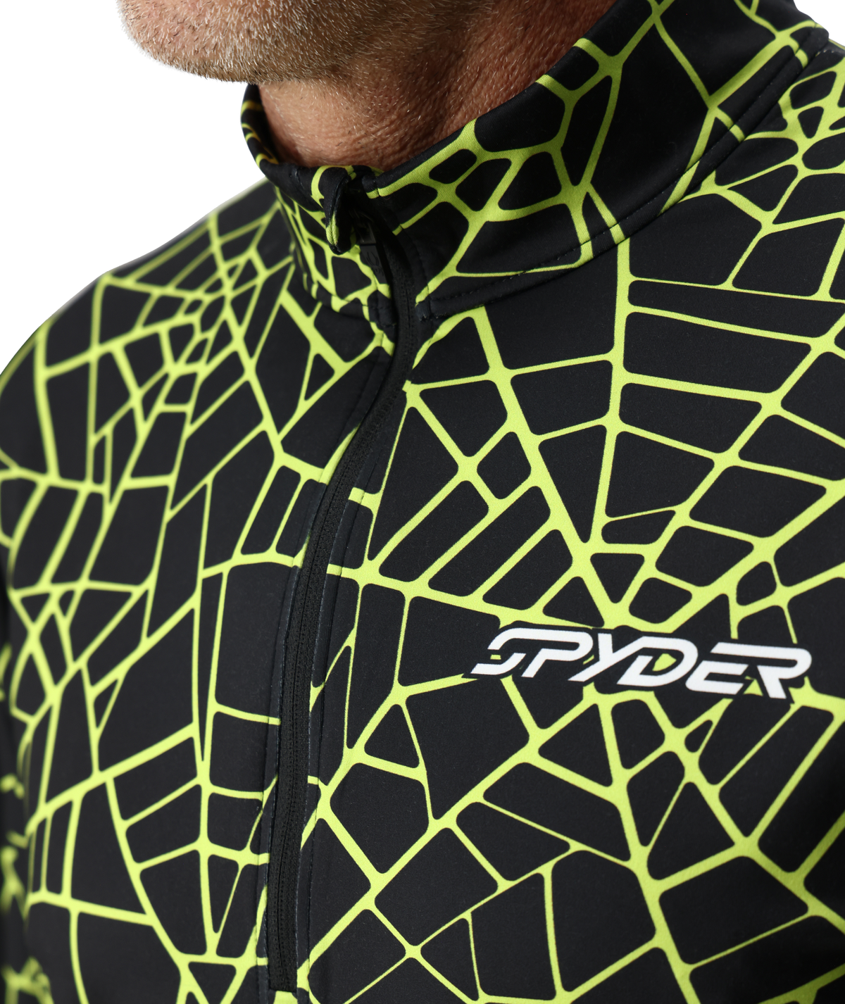 Mens Podium Half Zip T-Neck - Black
