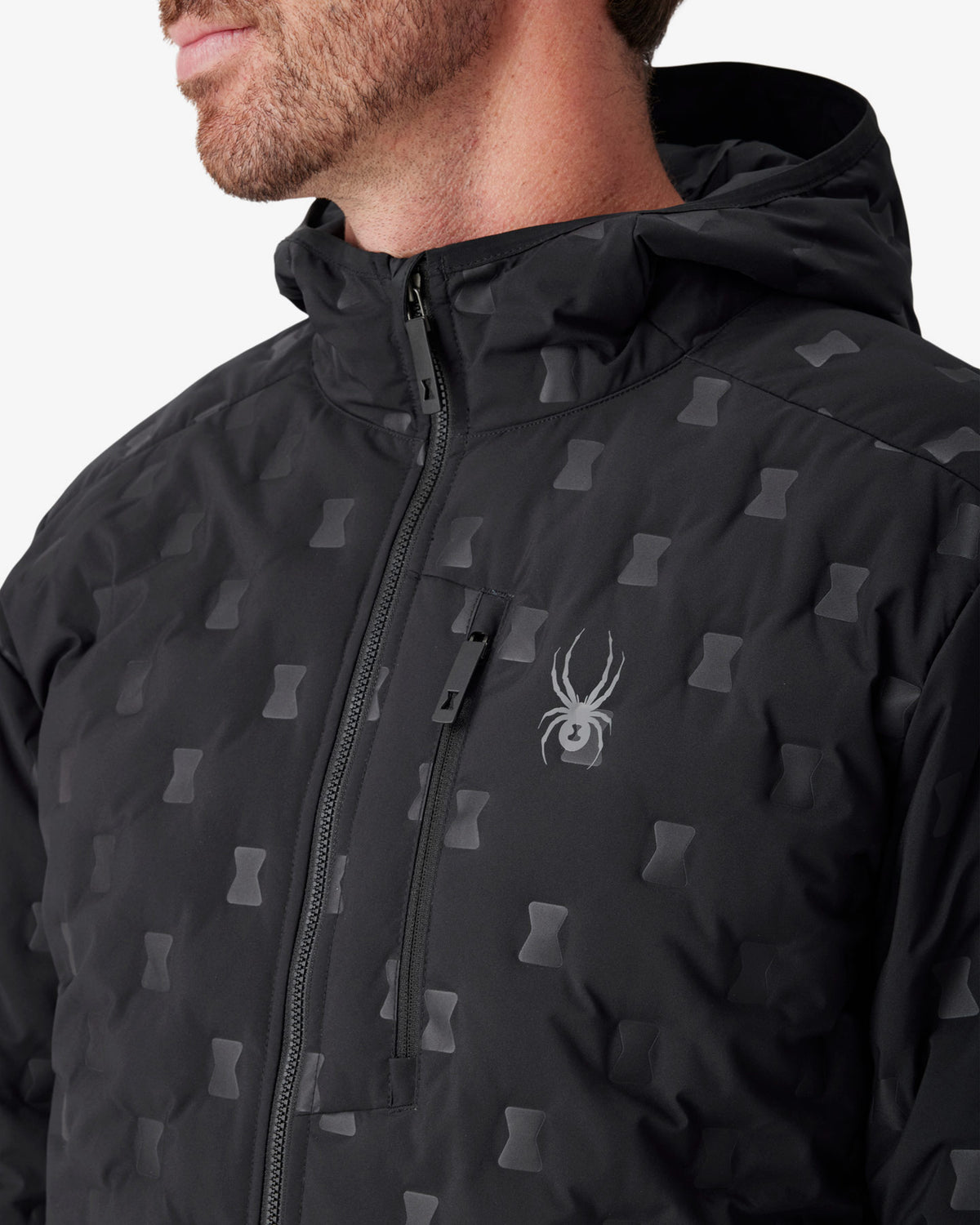 Men's Zenith Hooded Down Jacket - Black