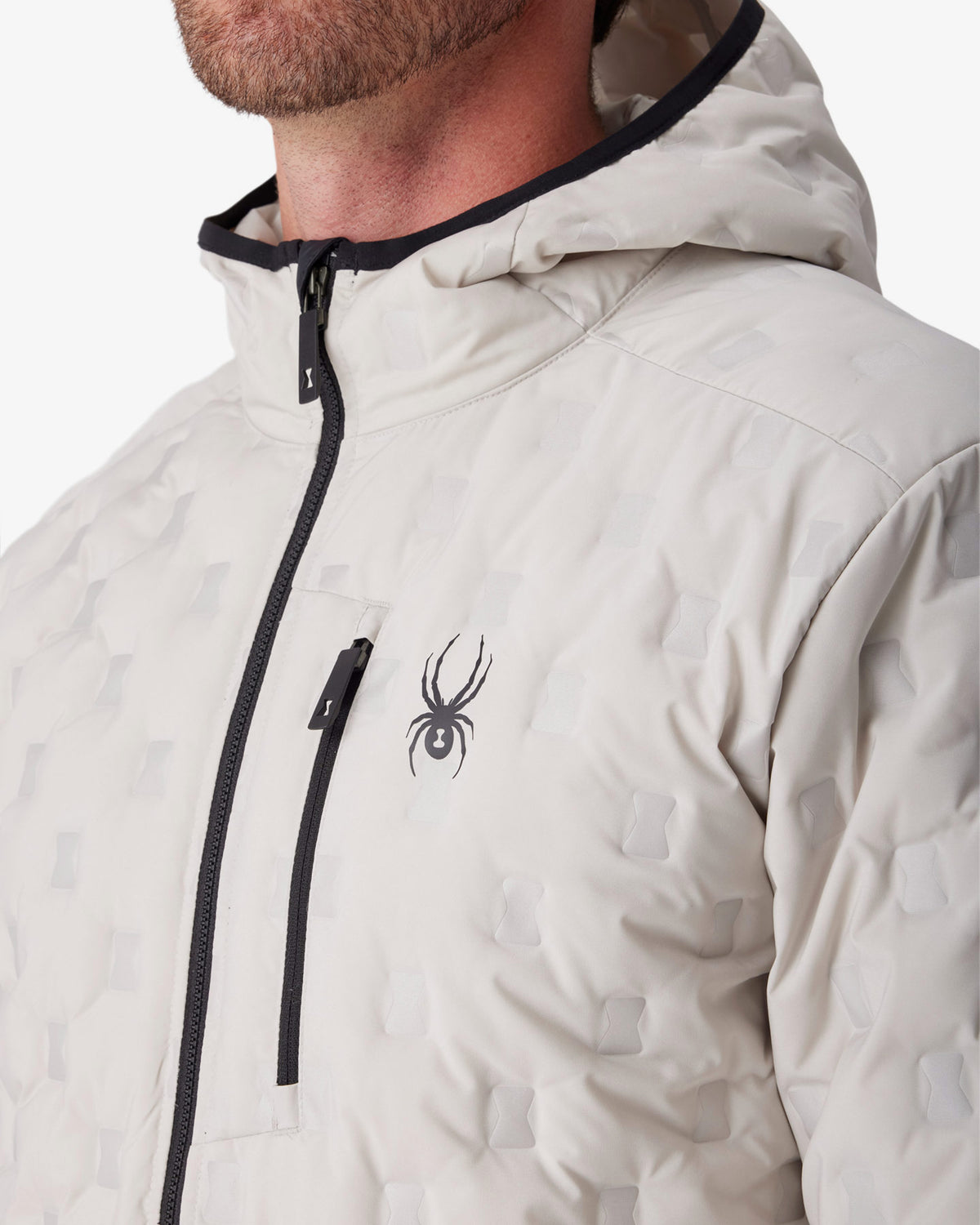 Men's Zenith Hooded Down Jacket - Light Grey