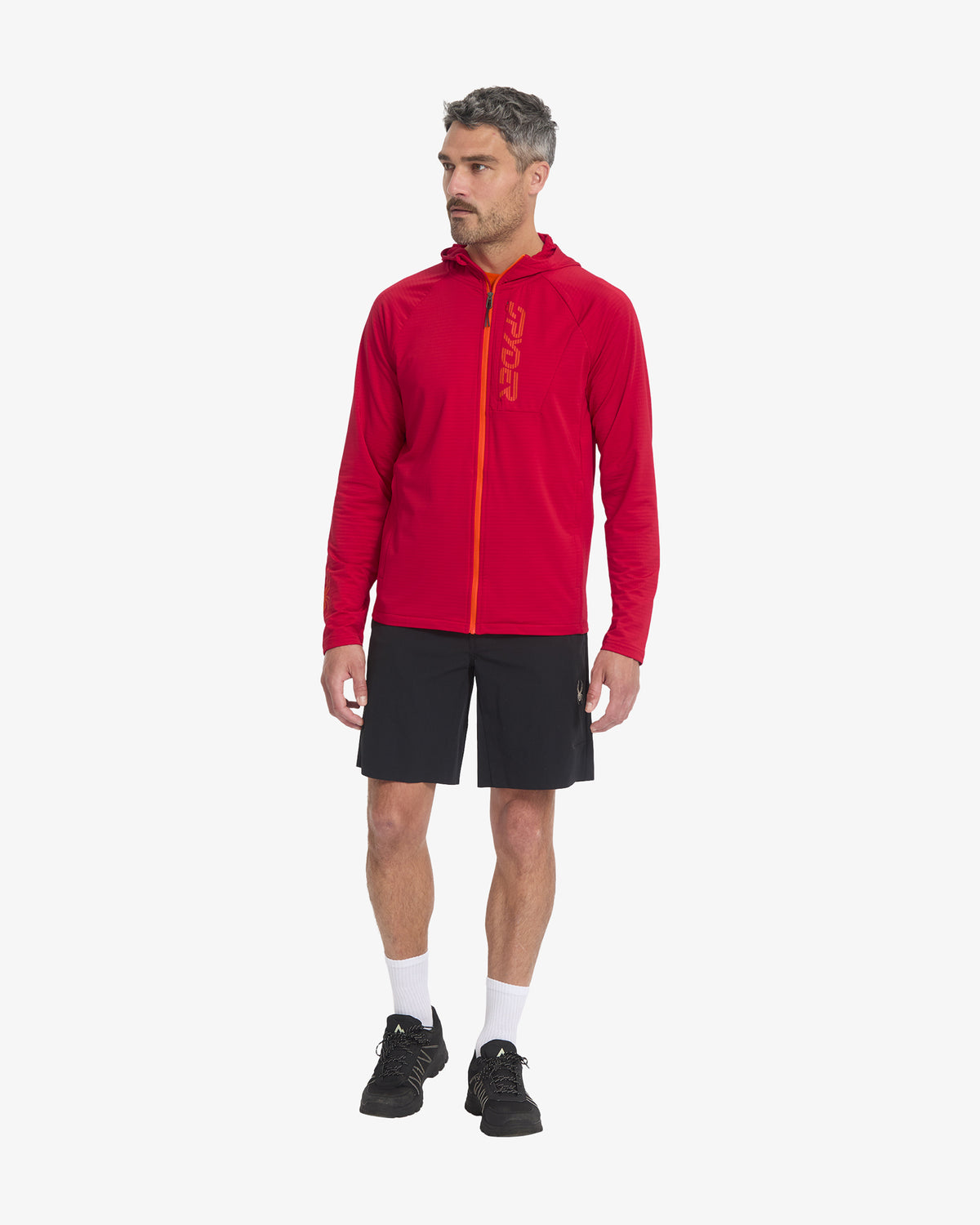 Men's GridWeb™ Fleece Hoodie - Spyder Red