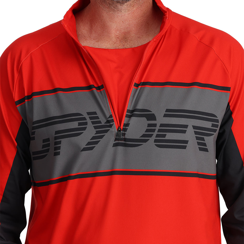 Mens Paramount Half Zip T-Neck - Volcano