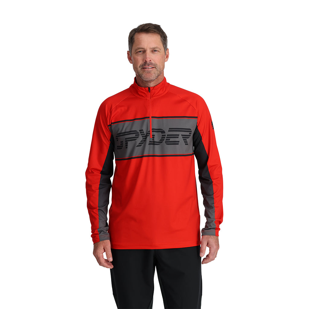 Mens Paramount Half Zip T-Neck - Volcano