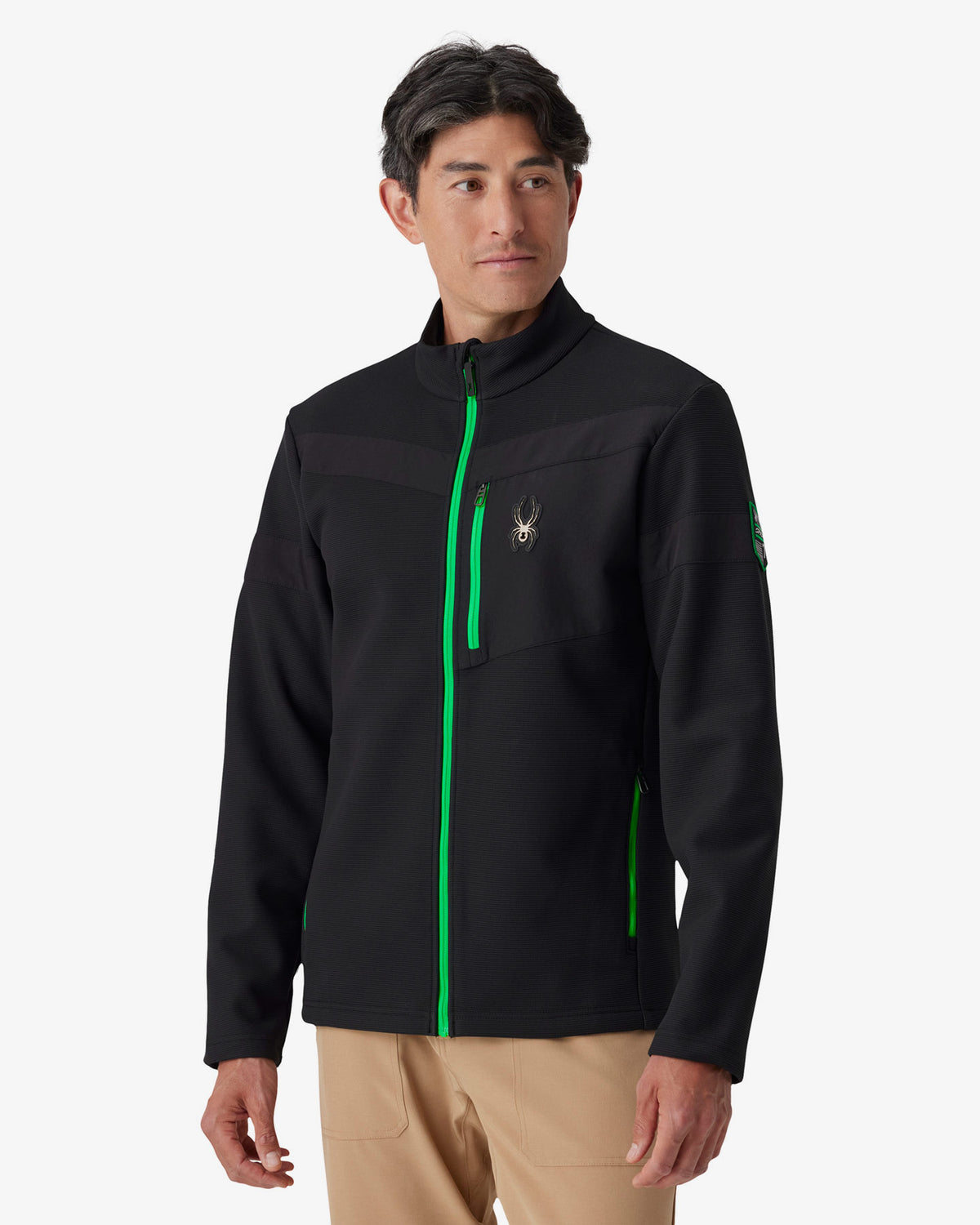 Men's Wengen Sweater Fleece Jacket - Strobe Green