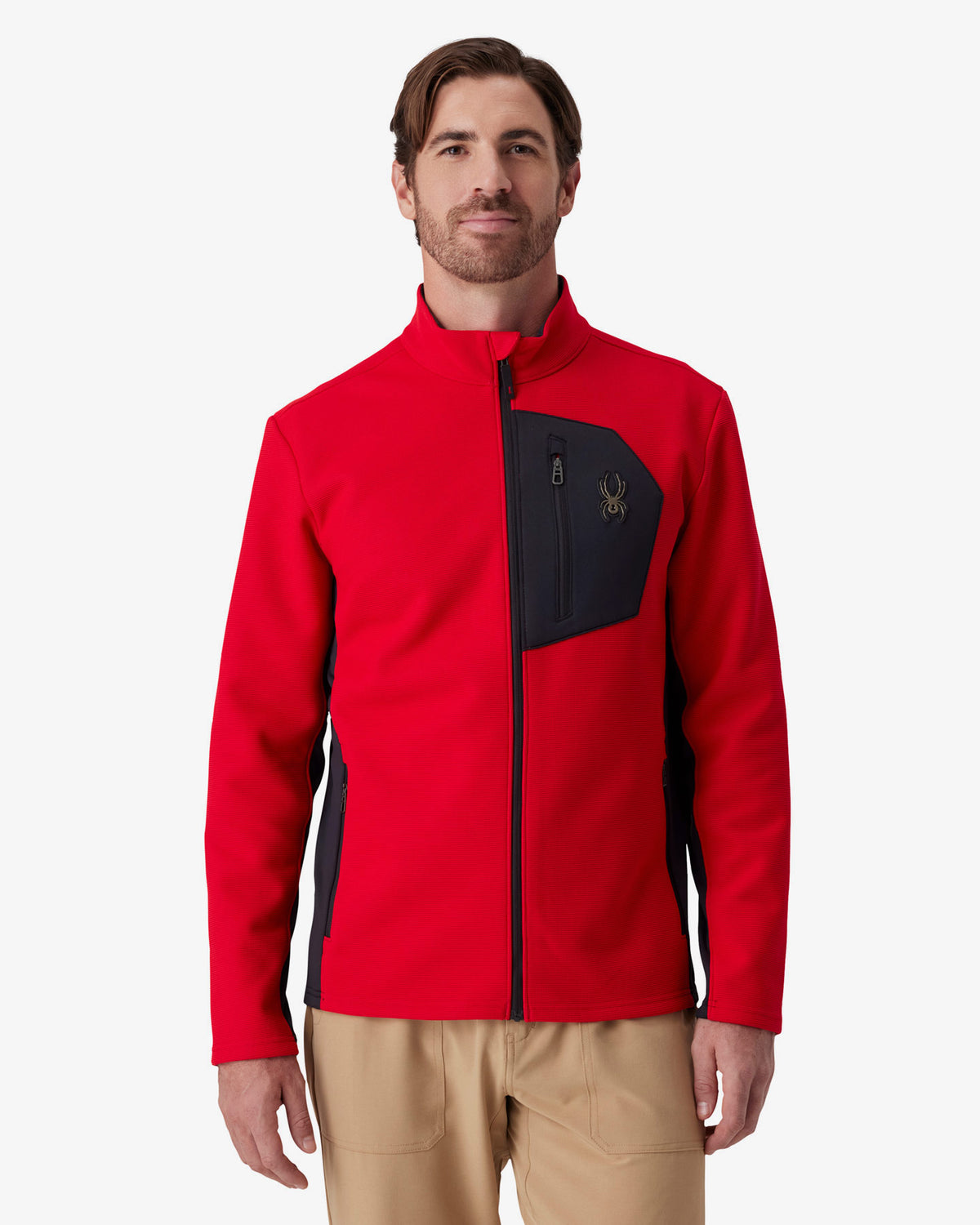Men's Bandit Sweater Fleece Jacket - Spyder Red