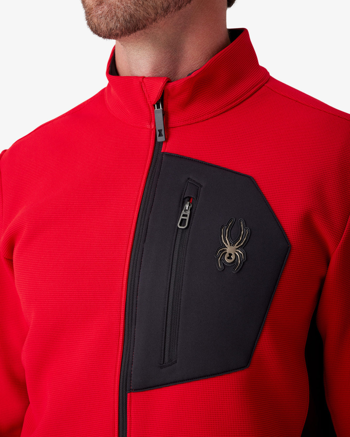 Men's Bandit Sweater Fleece Jacket - Spyder Red