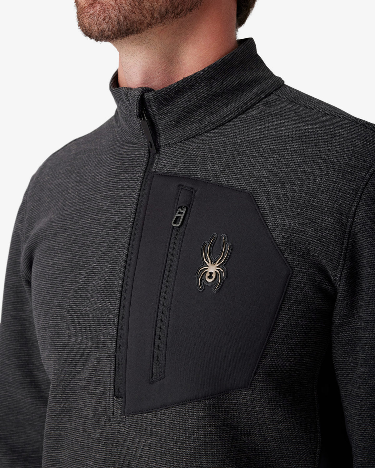 Men's Bandit Sweater Fleece 1/2 Zip - Black Melange