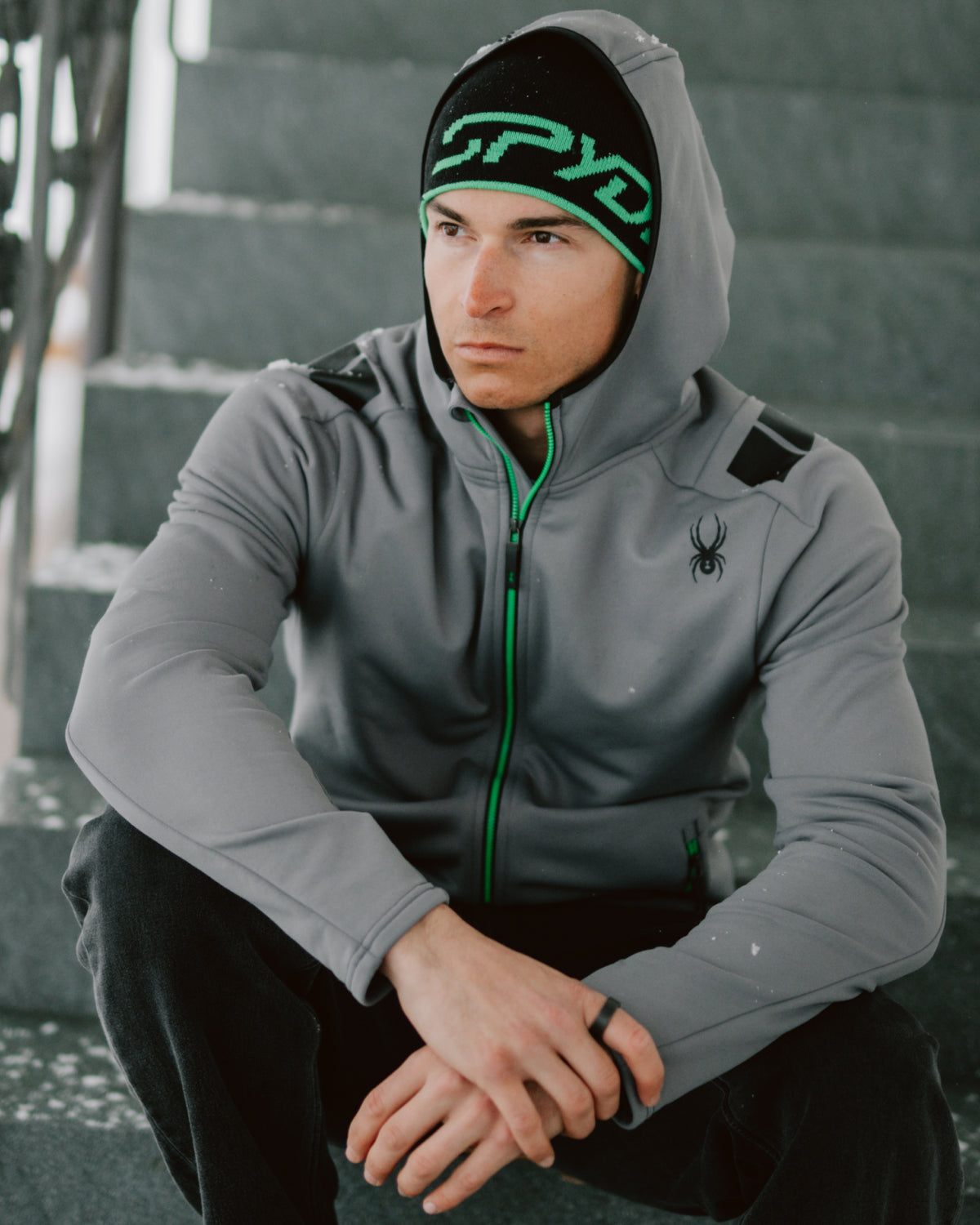 Men's Speed Fleece Hooded Jacket - Storm