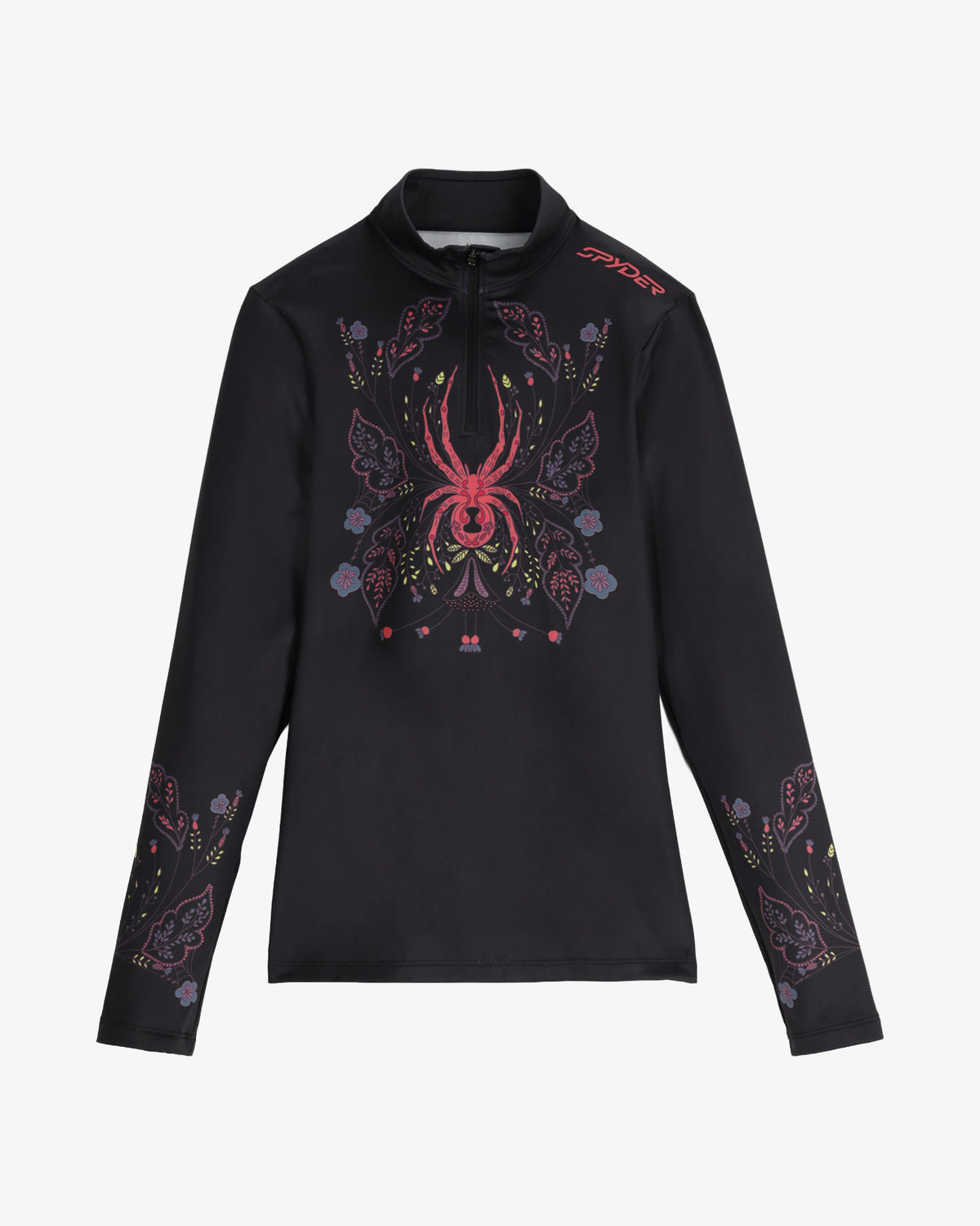 Womens Vivid Half Zip T-Neck