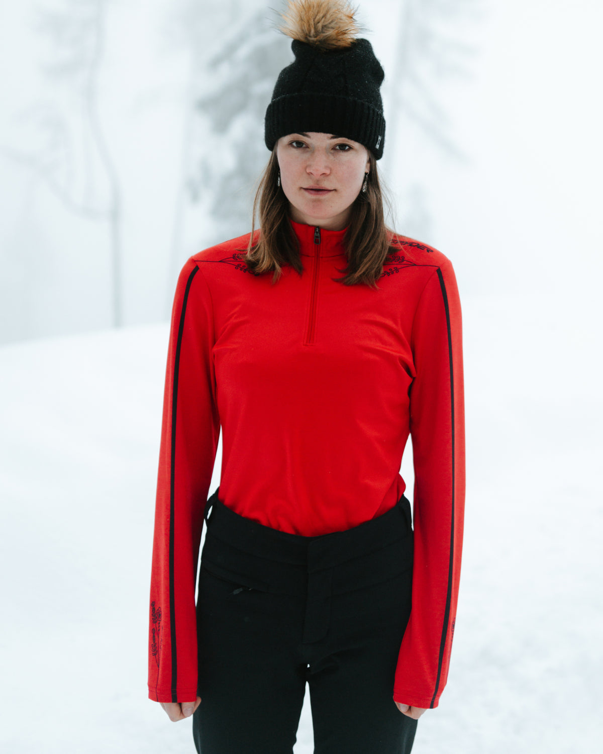 Women's Vivid 1/2 Zip - Spyder Red