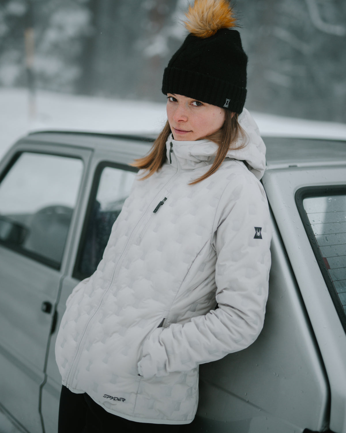 Women's Zenith Hooded Down Jacket - Light Grey