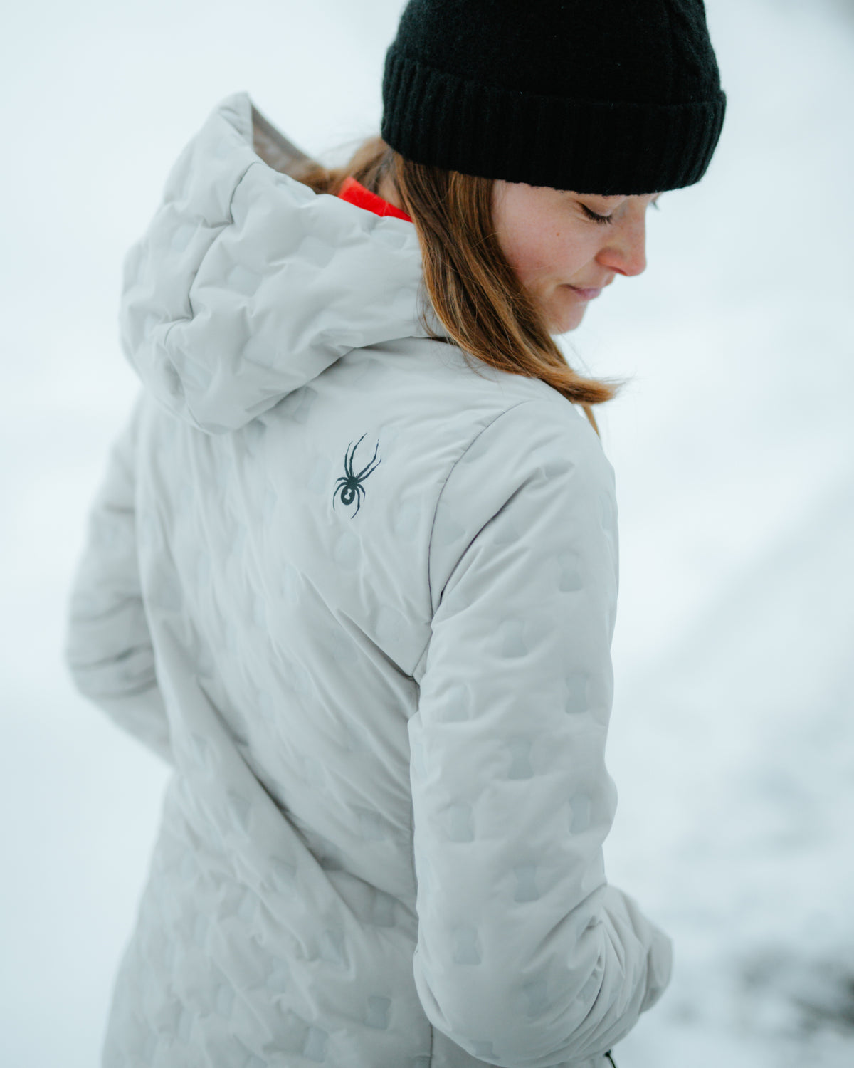Women's Zenith Hooded Down Jacket - Light Grey