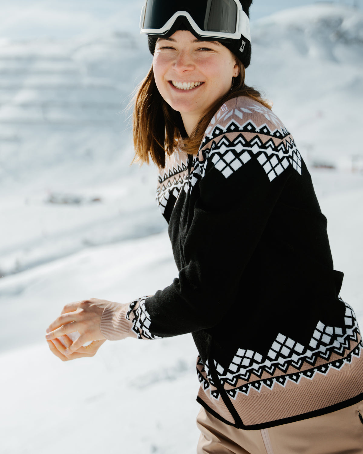 Women's Spritz Ski Sweater Jacket - Black