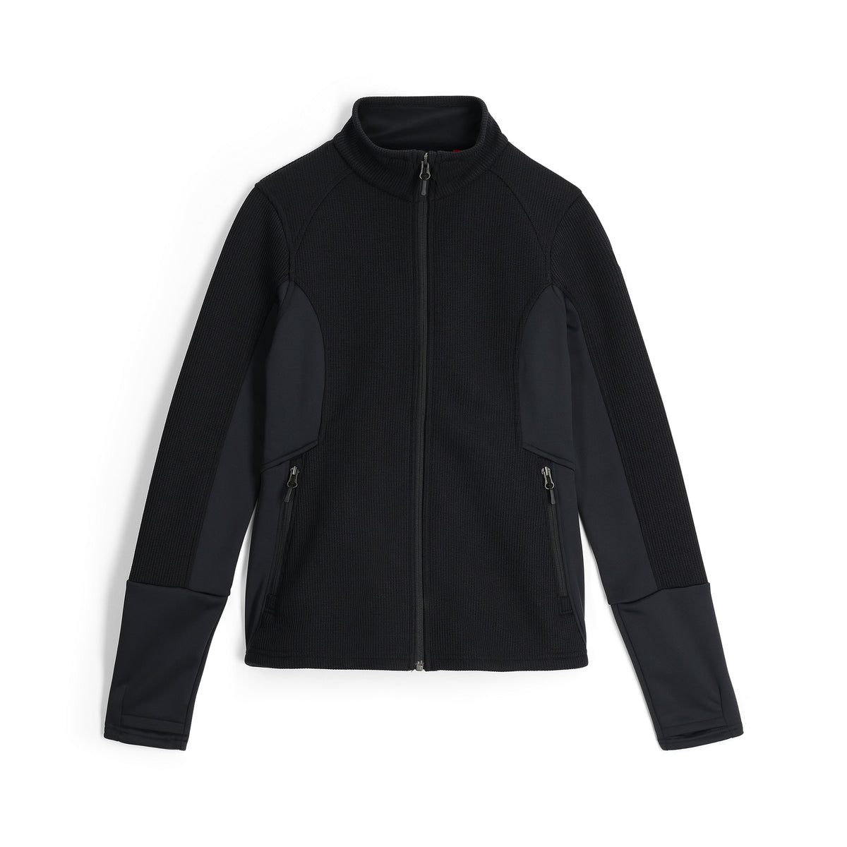 Black jacket with gray accents on a white background