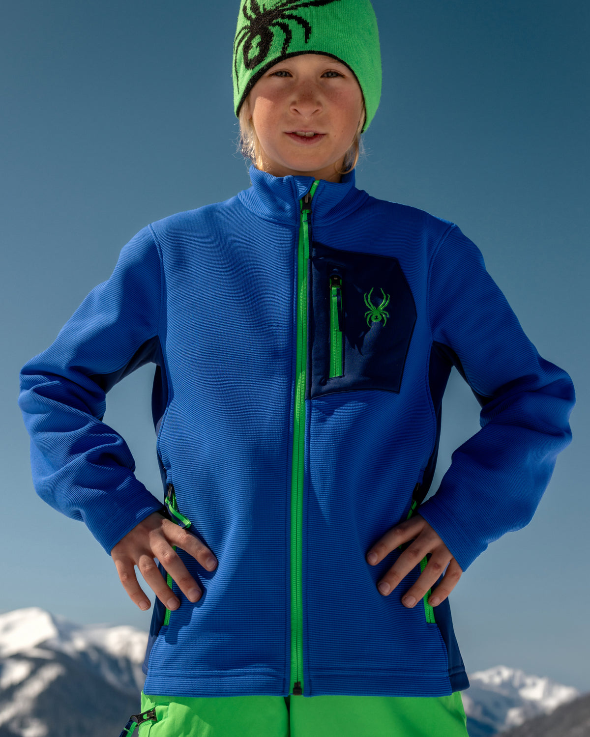 Boys' Bandit Sweater Fleece Jacket - Bold Blue