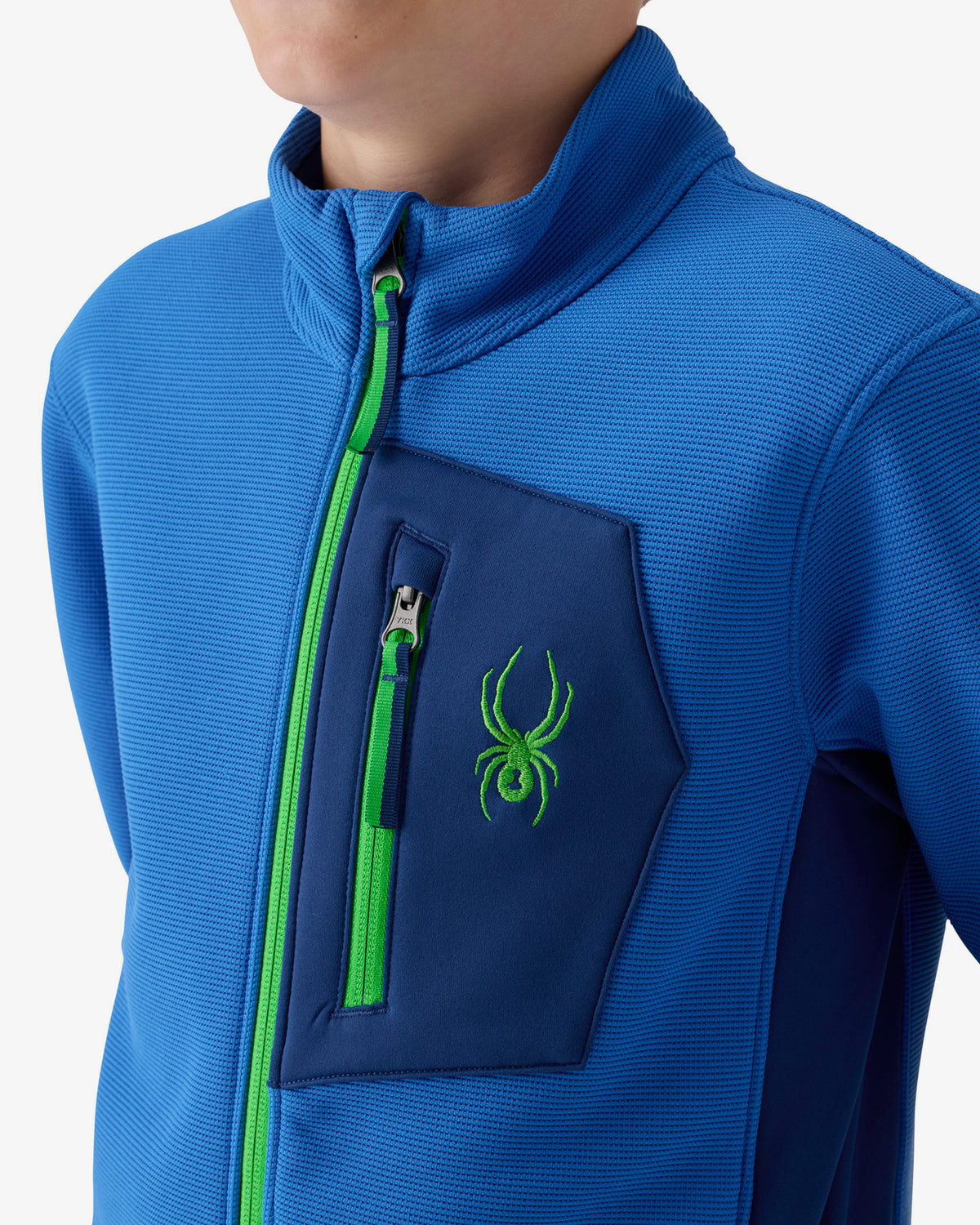 Boys' Bandit Sweater Fleece Jacket - Bold Blue