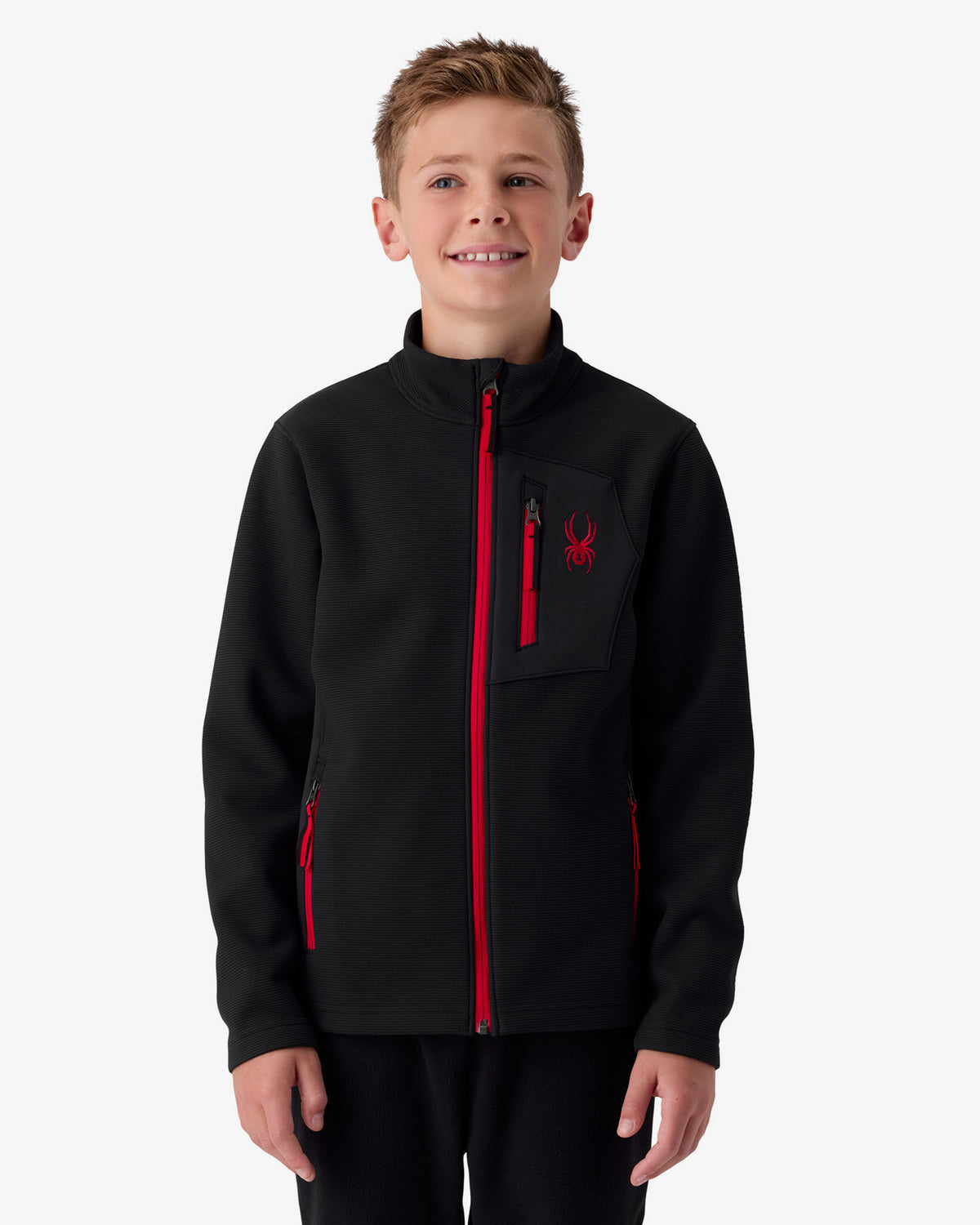 Boys' Bandit Sweater Fleece Jacket - Black