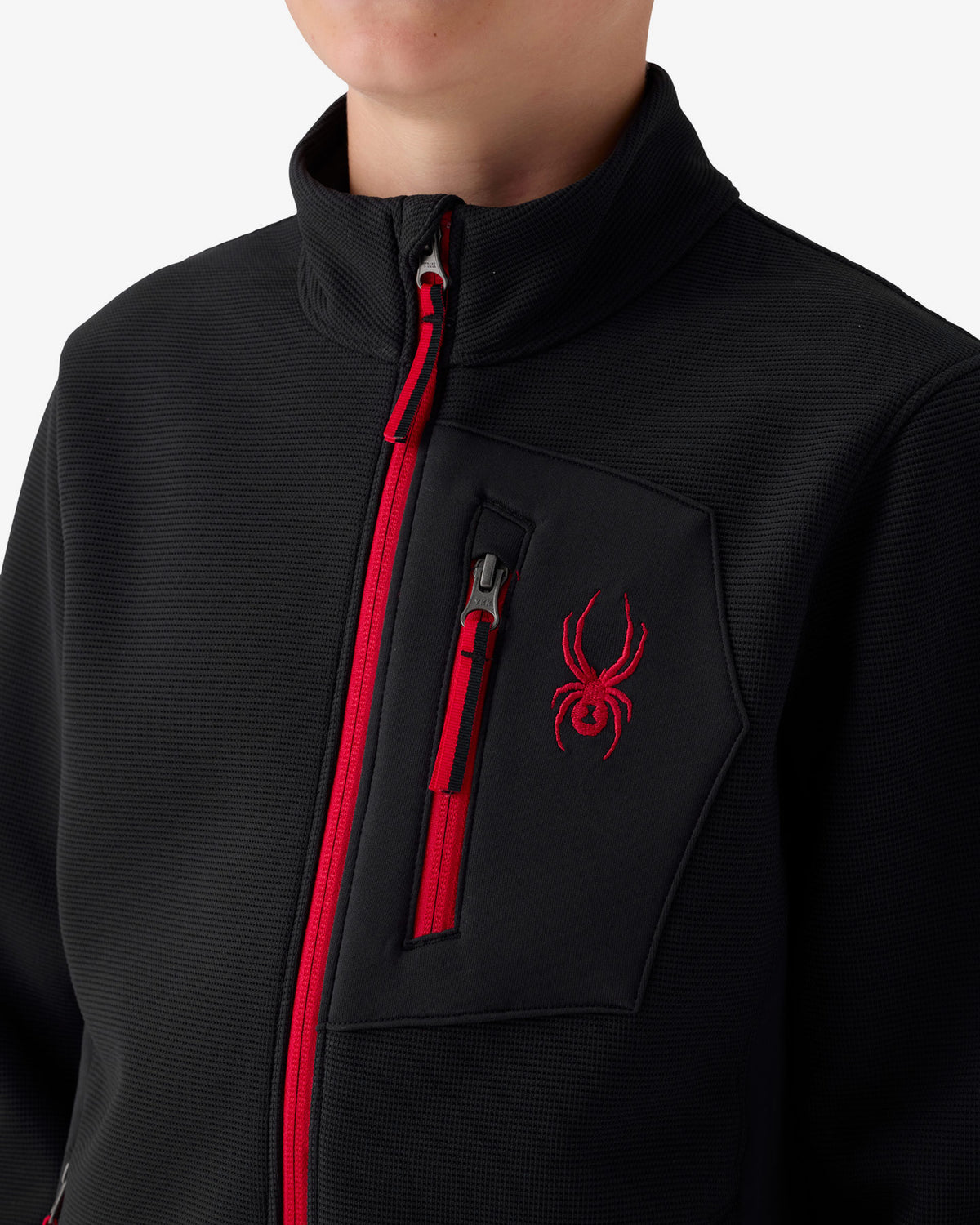 Boys' Bandit Sweater Fleece Jacket - Black