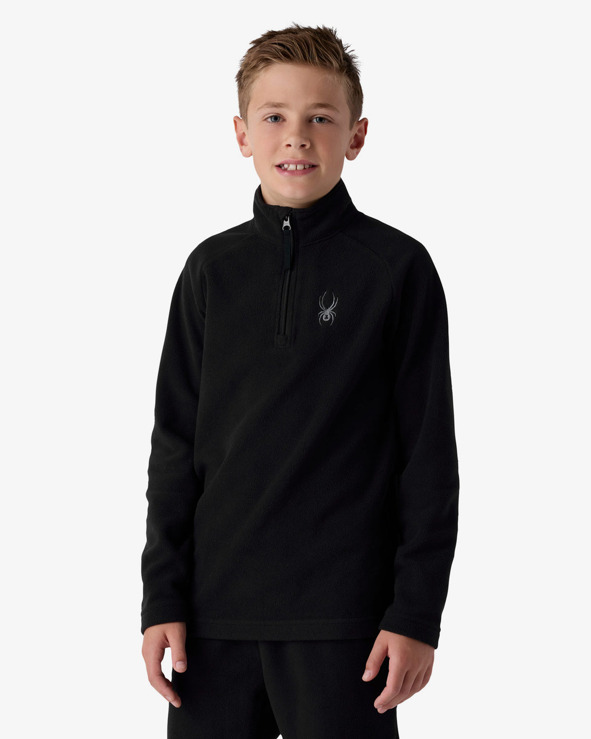Boys' Youth Speed Fleece 1/2 Zip - Black