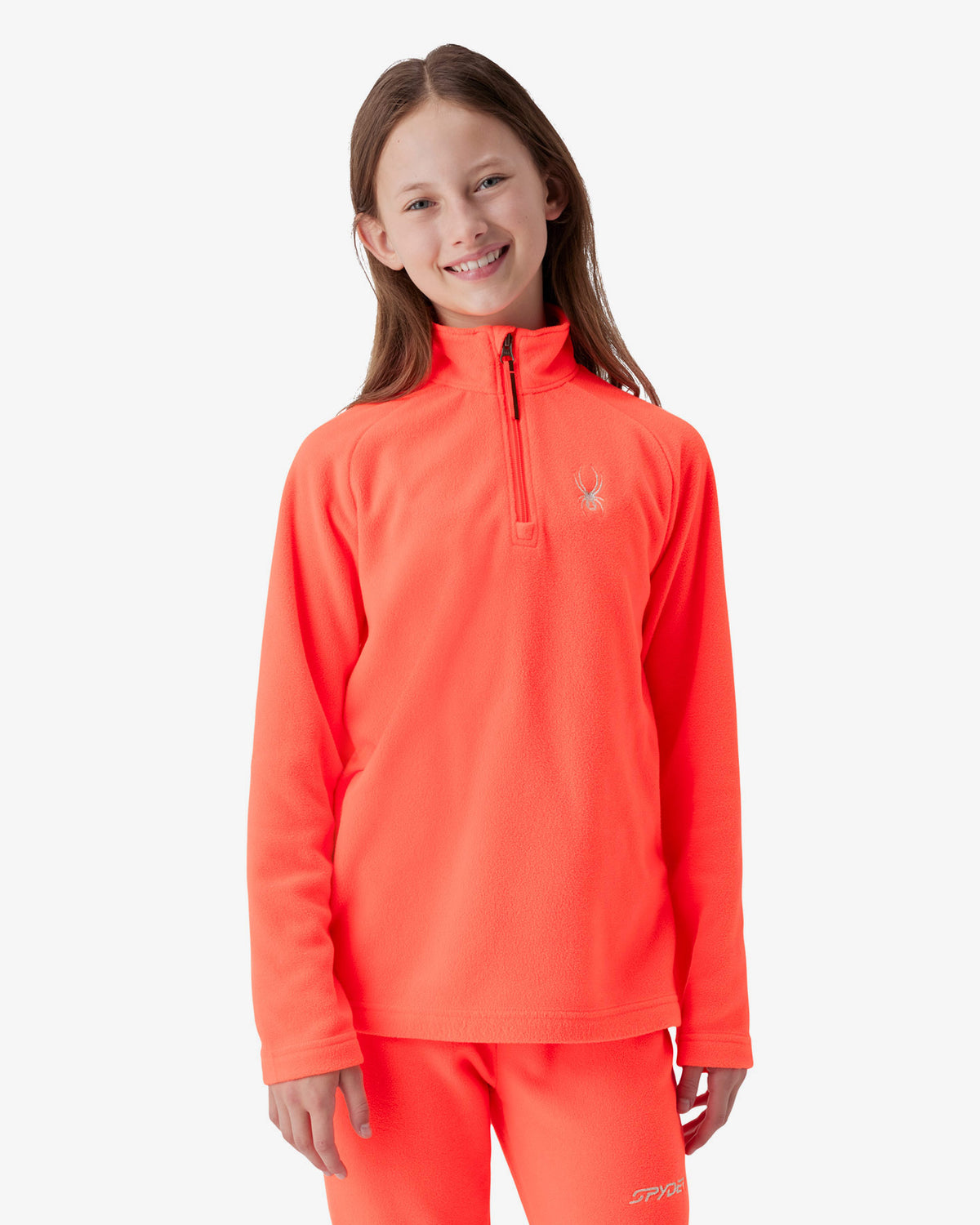 Boys' Youth Speed Fleece 1/2 Zip - Electric Coral