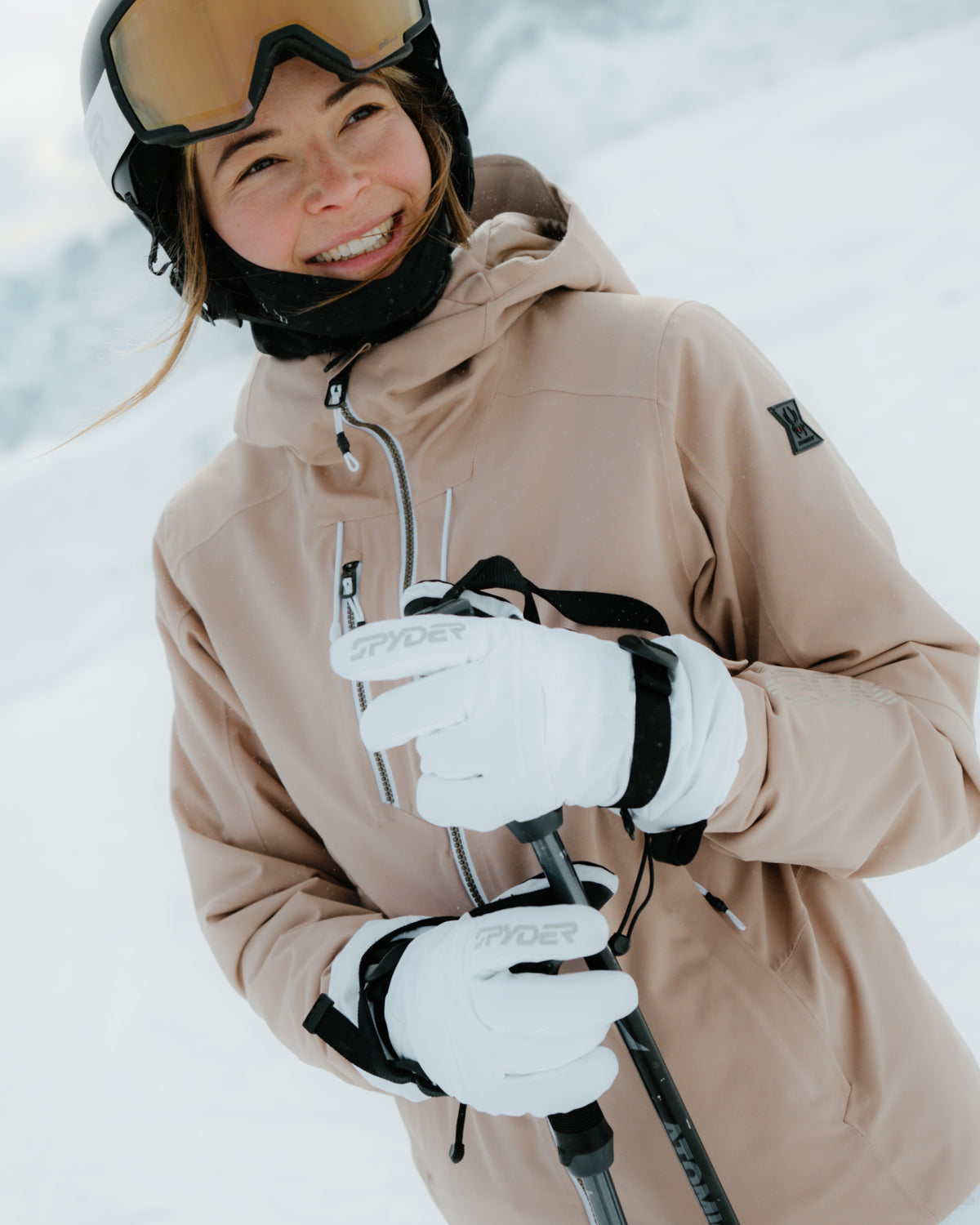 Women's Synthesis Ski Gloves - White