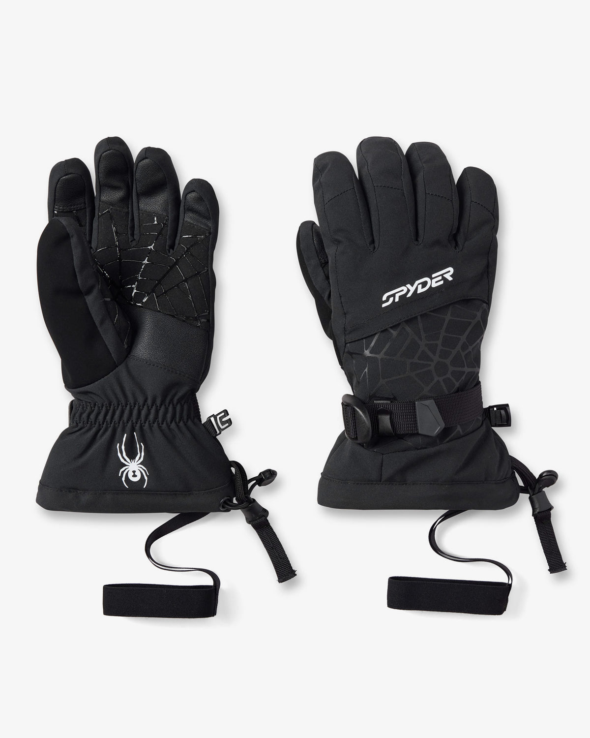 Boys' Youth Overweb Ski Gloves - Black