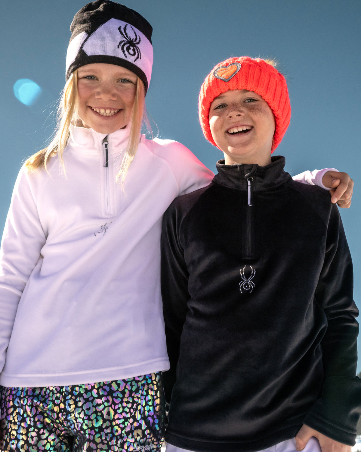 Girls' Shimmer Bug 1/2 Zip - Black