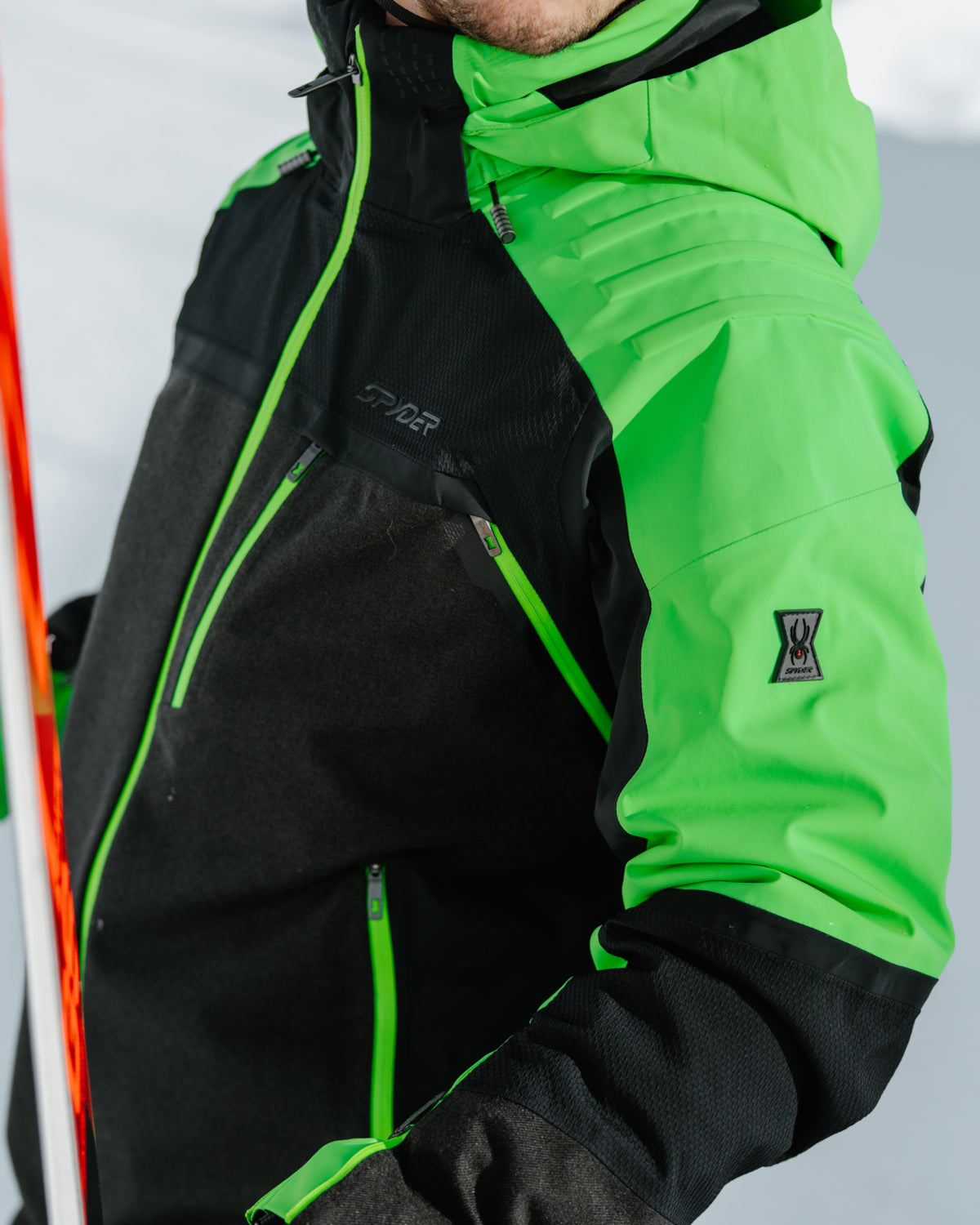 Men's Vanqysh Melange Jacket - Black Melange