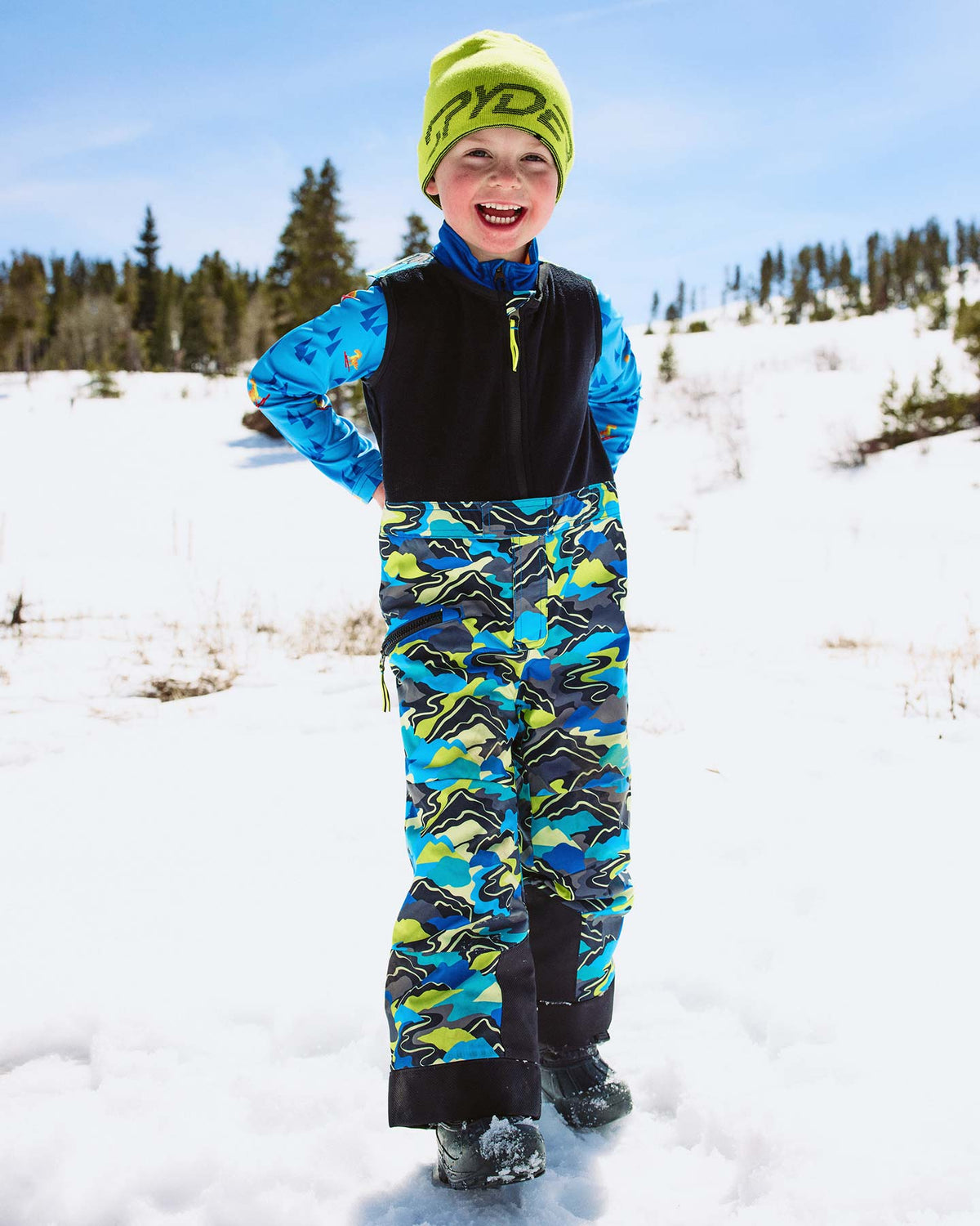 Little Kids' Expedition Pants - Cobalt Mountain Clouds