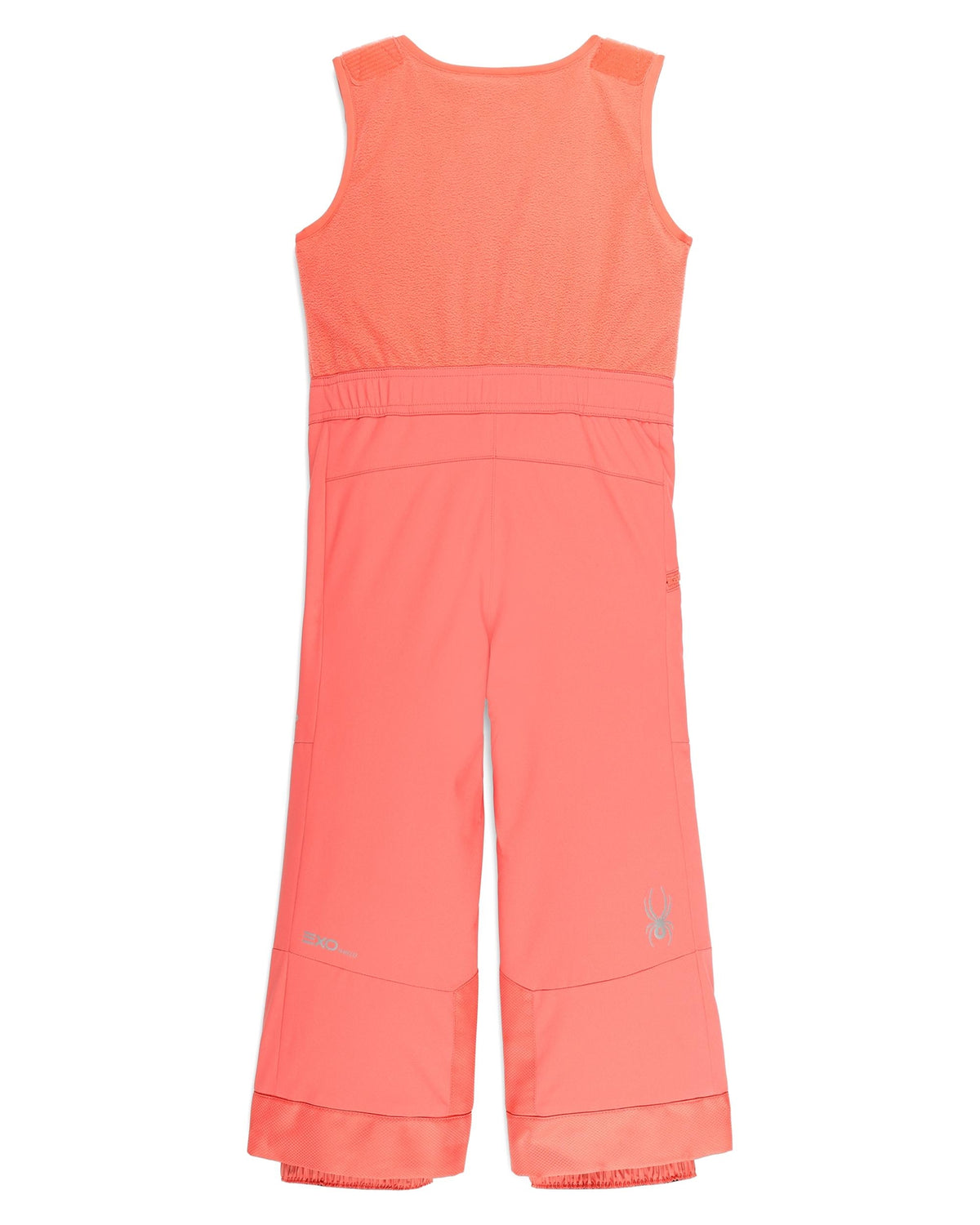Coral sleeveless jumpsuit on a white background