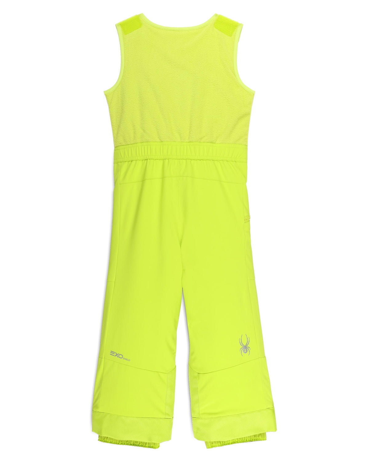 Bright yellow sleeveless jumpsuit on a white background