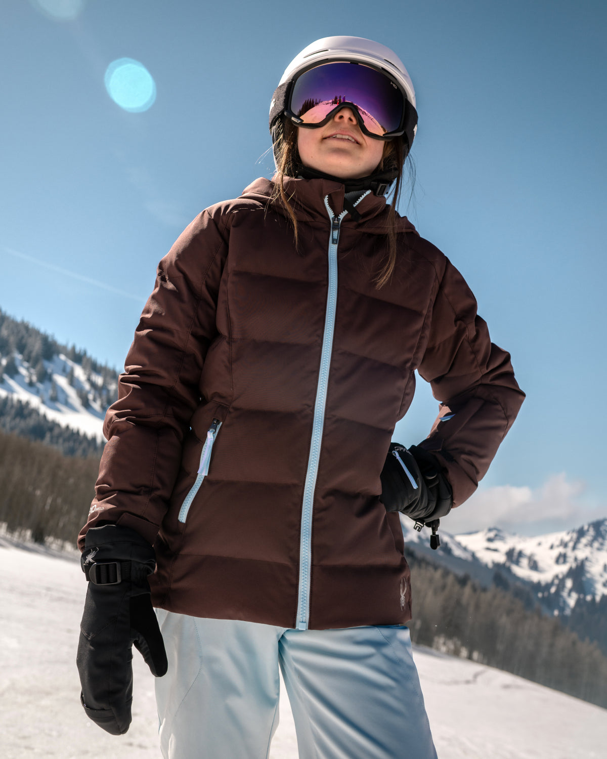 Girls' Zadie Synthetic Down Jacket - Mocha