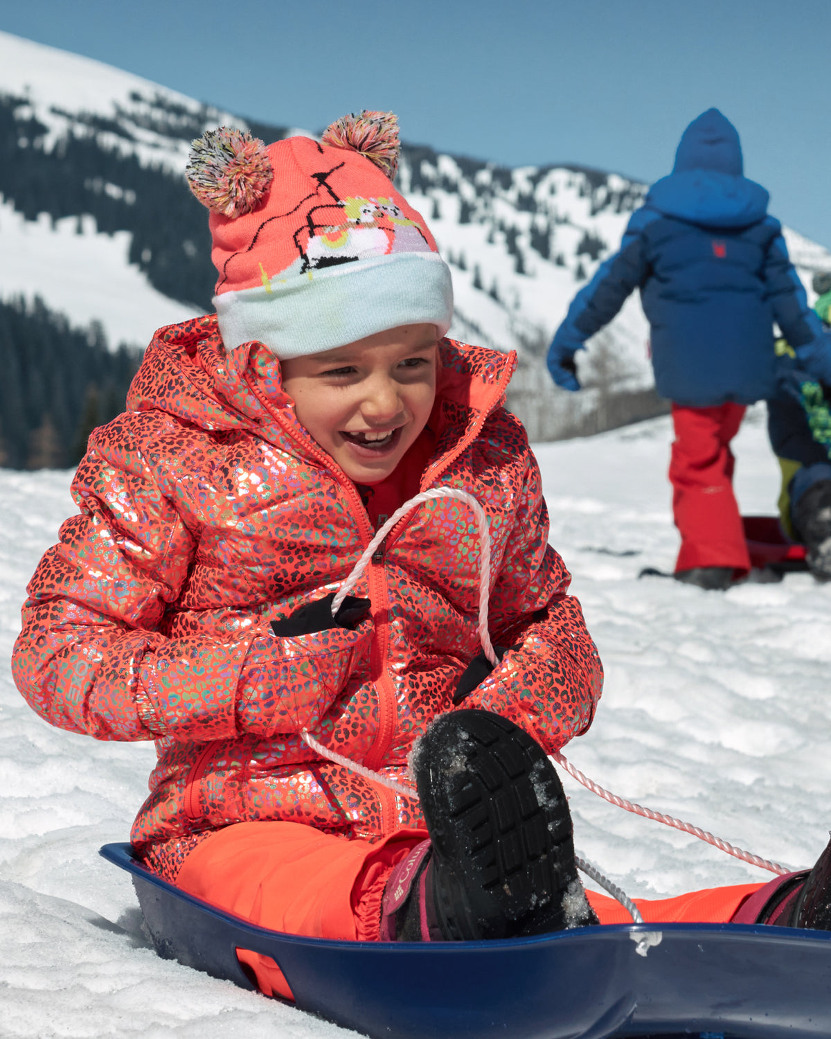 Girls' Zadie Synthetic Down Jacket - Leopard