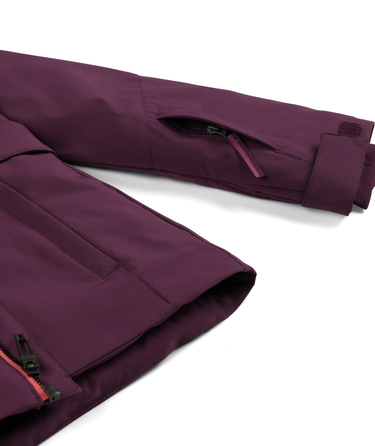 Close up of a Purple jacket on a white background