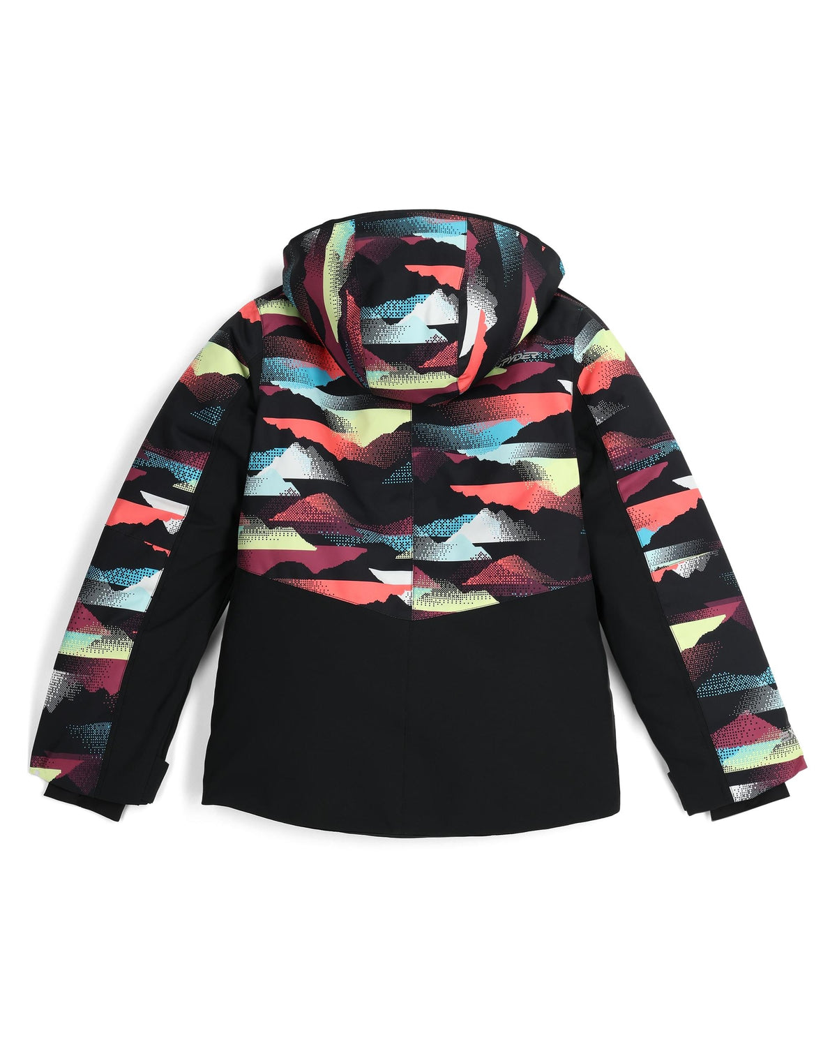Colorful patterned hoodie on a white background