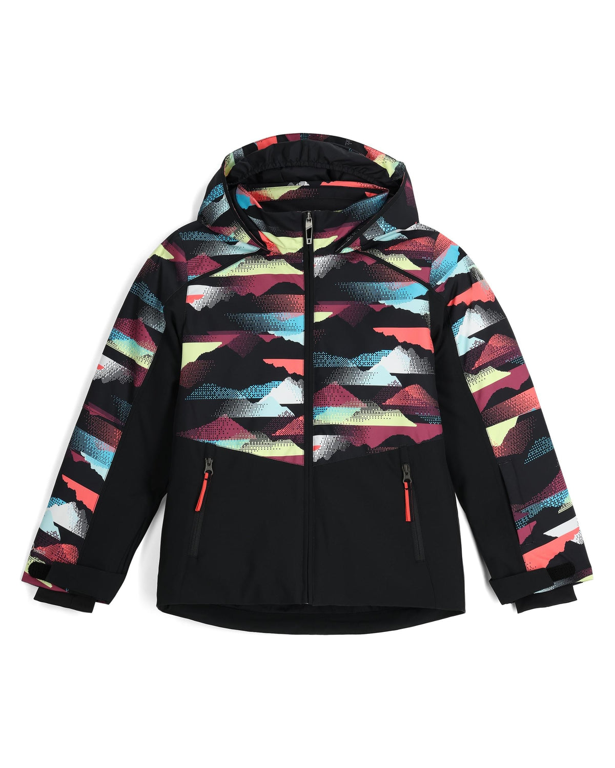 Colorful patterned jacket on a white background