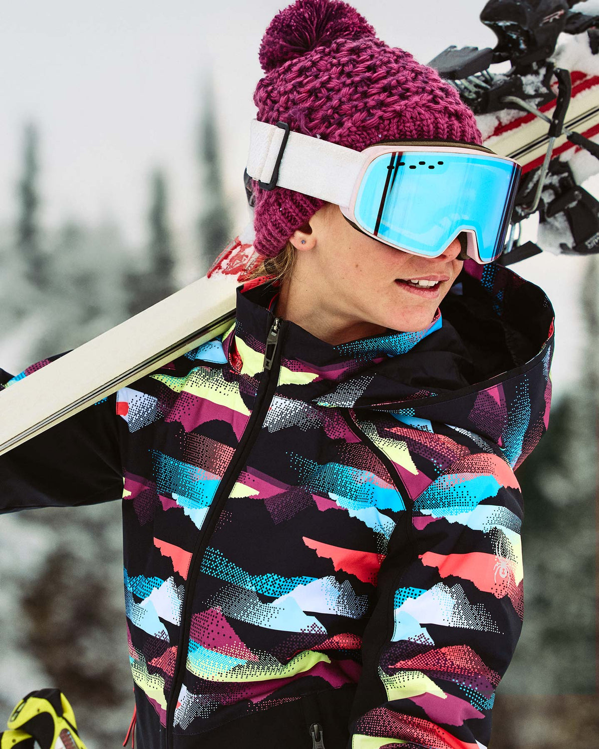 Girls' Conquer Jacket - Multi Mountain Print