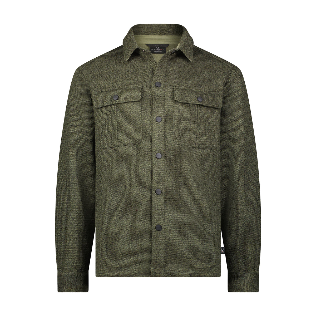 Men's Sweater Fleece Shacket - Dusty Green