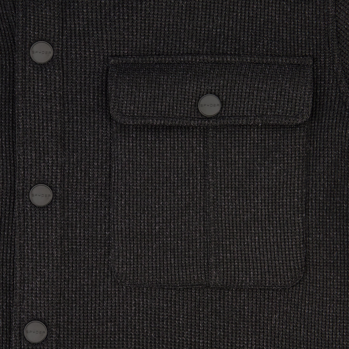 Men's Sweater Fleece Shacket - Black