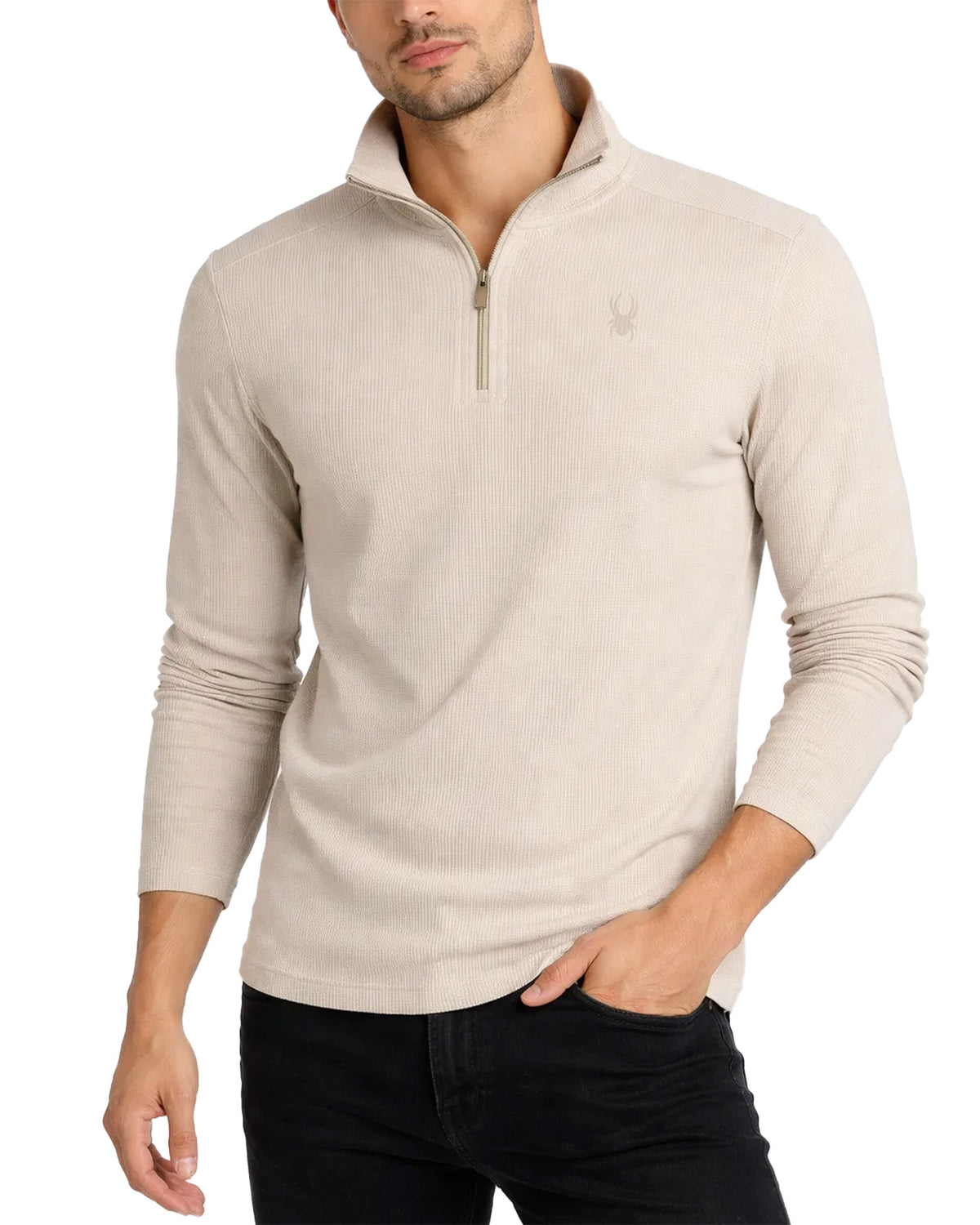 Men's Corduroy Double Knit Quarter Zip