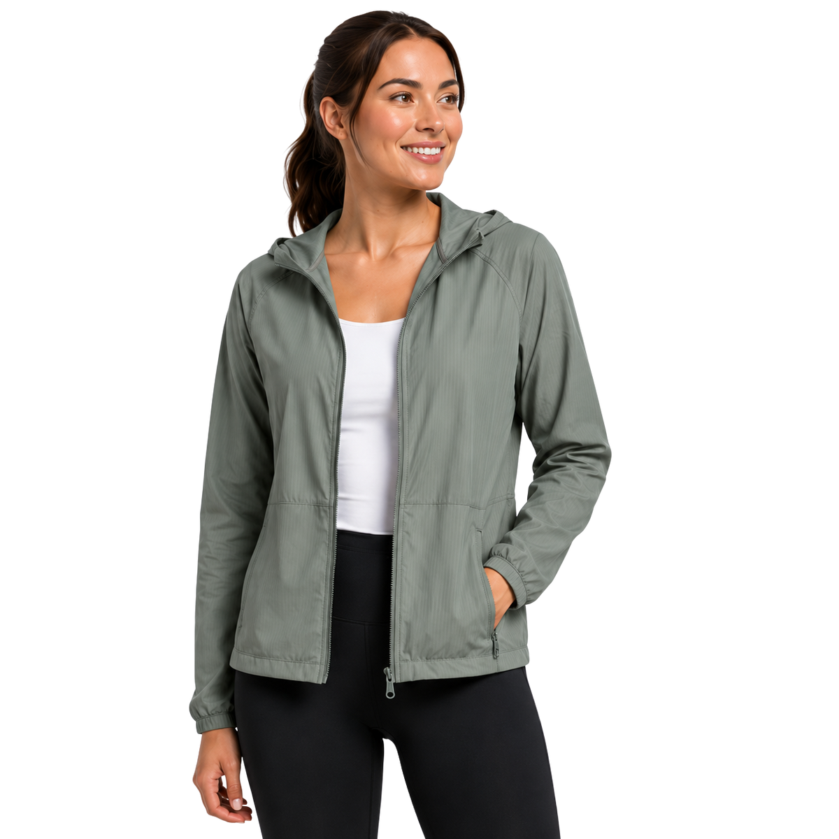 Women's Twill Full Zip Jacket - Seagrass