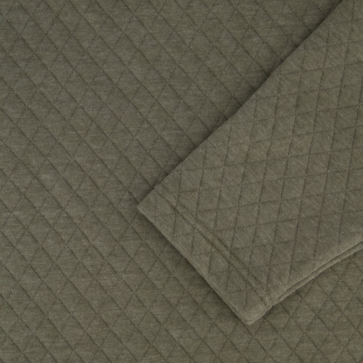 Men's Diamond Quilt Quarter Zip - Olive