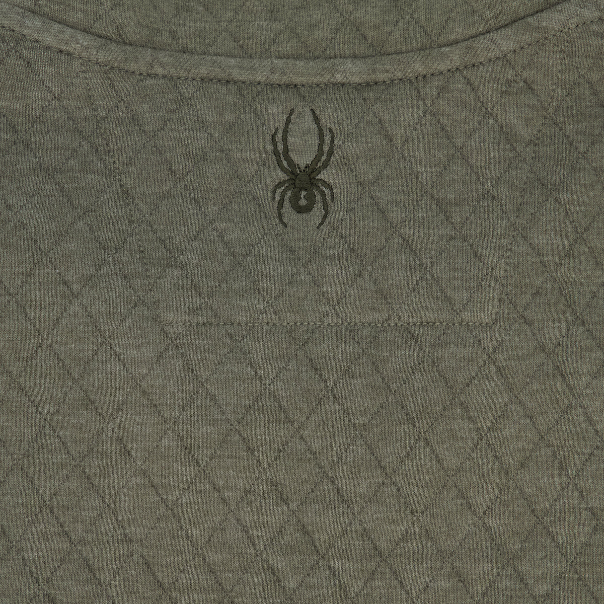 Men's Diamond Quilt Quarter Zip - Olive