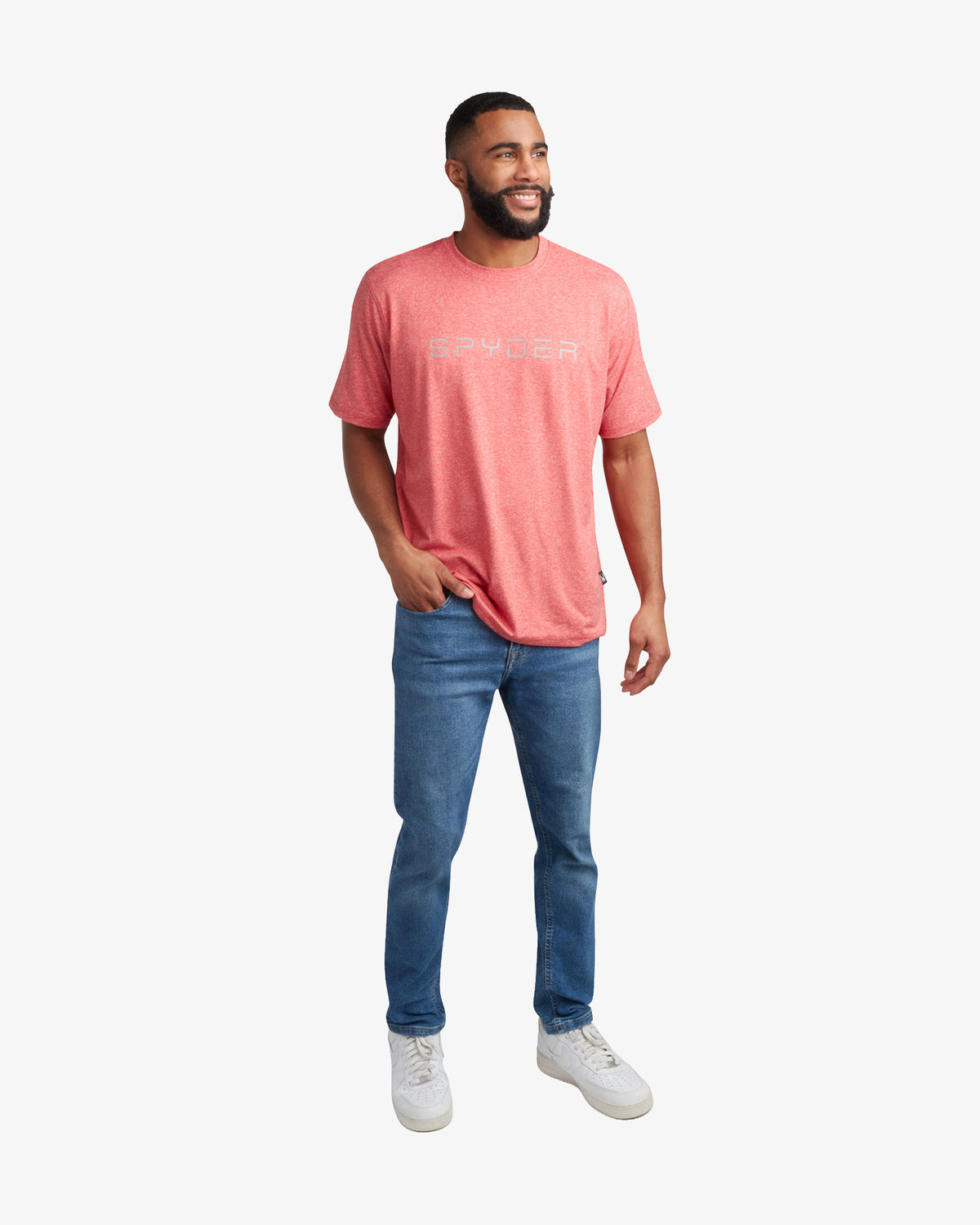 Men's Short Sleeve Wordmark Tee - Spyder Red