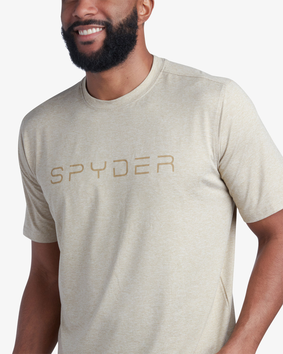 Men's Short Sleeve Wordmark Tee - Stone