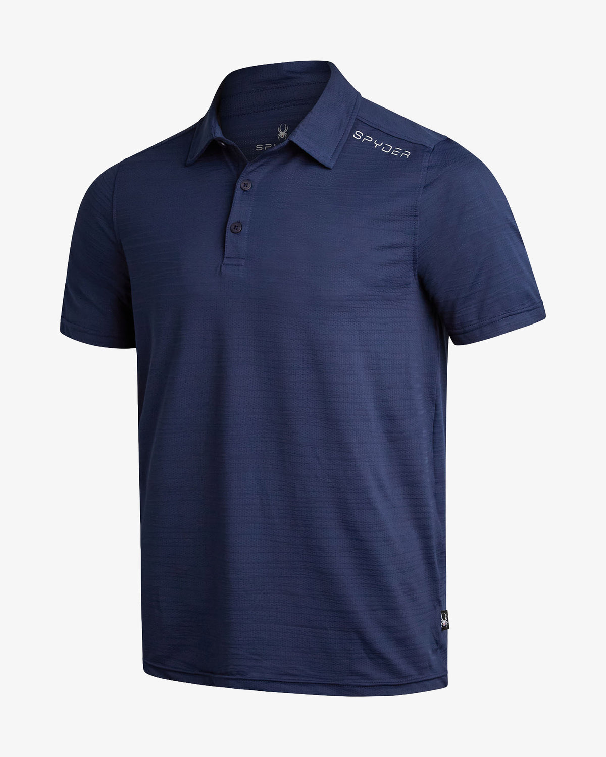 Men's Short Sleeve Jacquard Polo - Navy