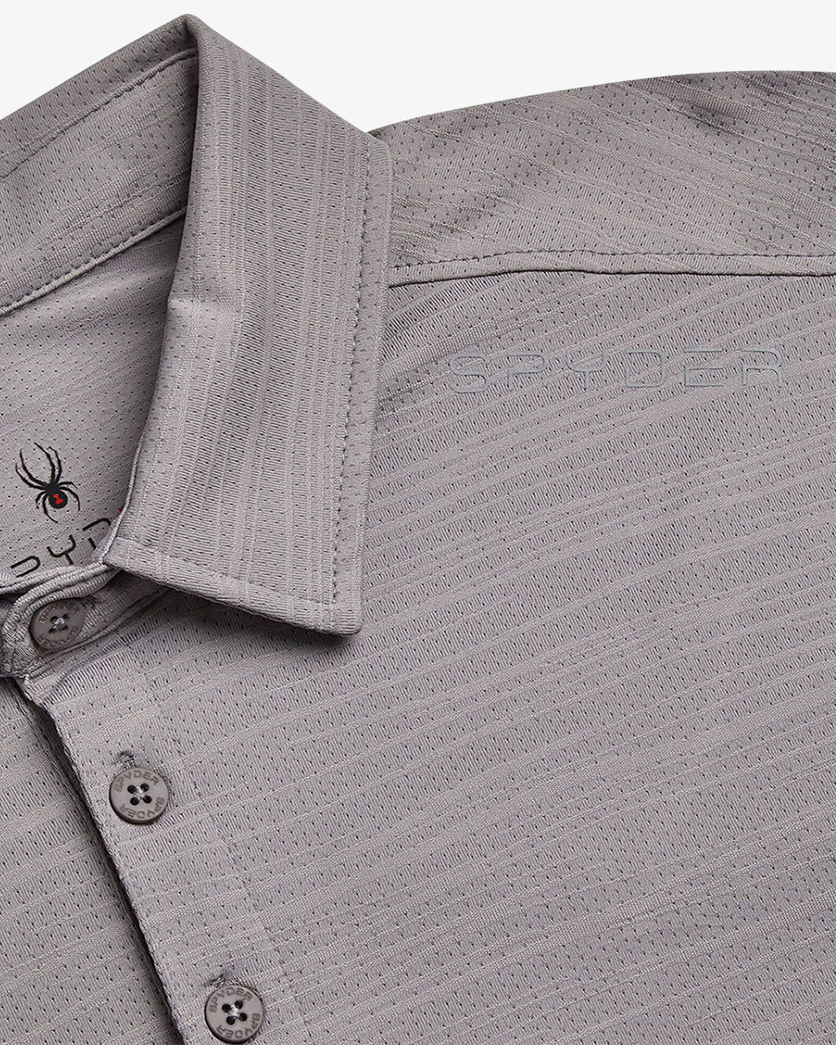 Men's Short Sleeve Jacquard Polo - Pewter
