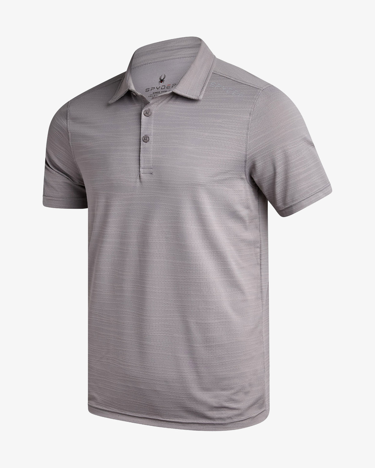 Men's Short Sleeve Jacquard Polo - Pewter