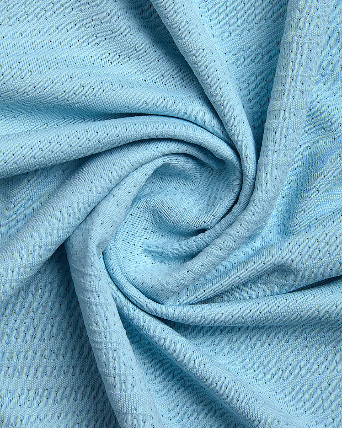 Men's Short Sleeve Jacquard Polo - Sky Blue