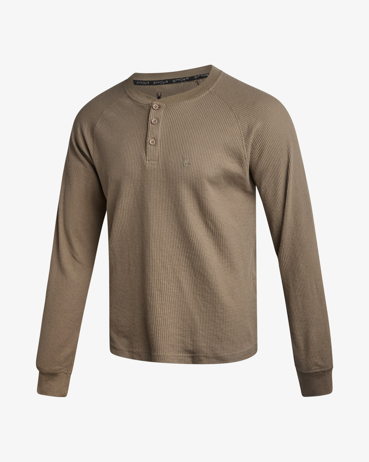 Men's Waffle Long Sleeve Henley - Timber