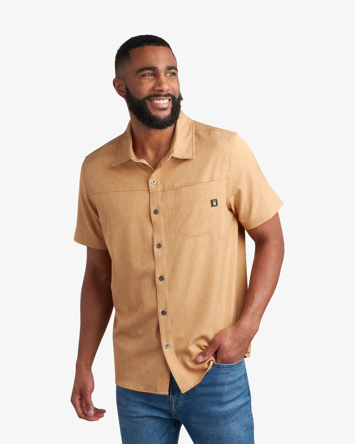 Men's Short Sleeve Mini Stripe Polo